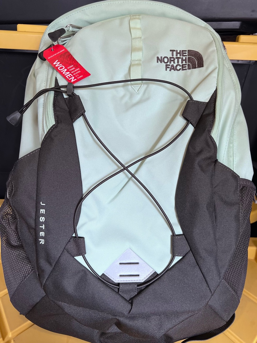 NWT The North Face Jester Women's Backpack in Light Mint and Black